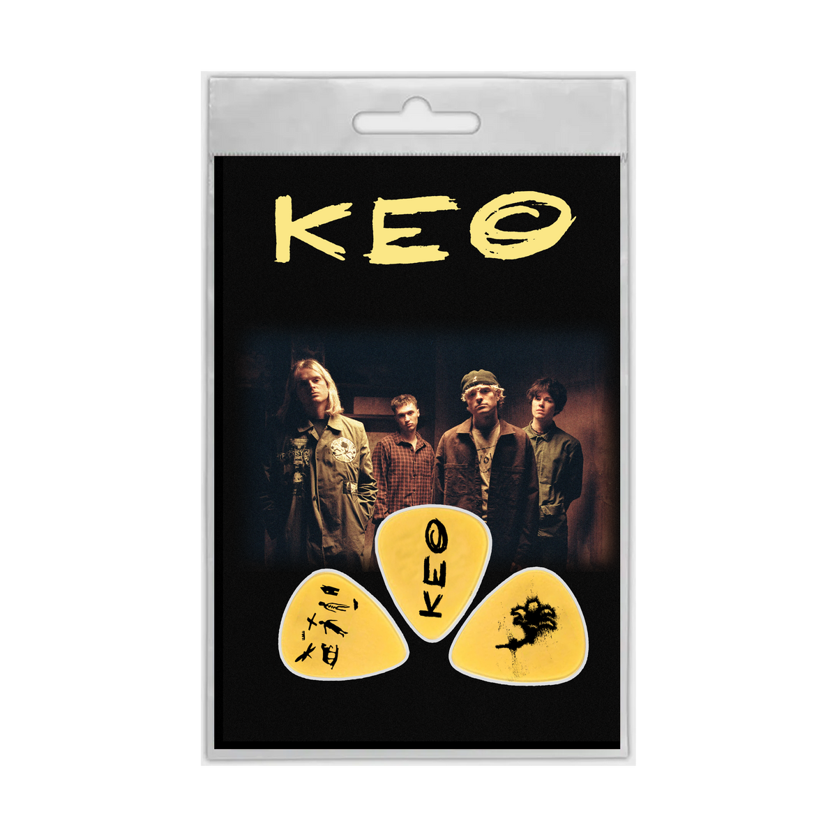 Keo - Mixed Logo Yellow Plectrum Set