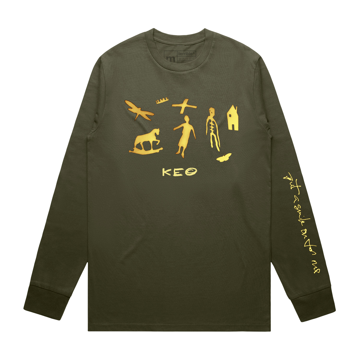 Keo - Album Artwork Khaki Longsleeve T-Shirt